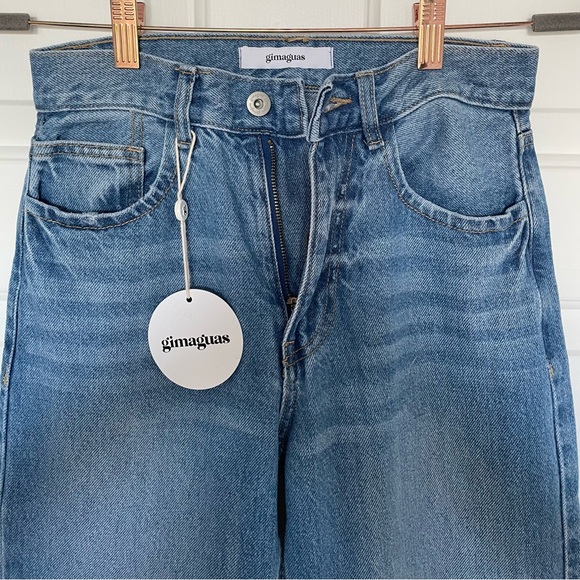 NWT GIMAGUAS Blue Flared Jeans Size 34/XS - Picture 3 of 9